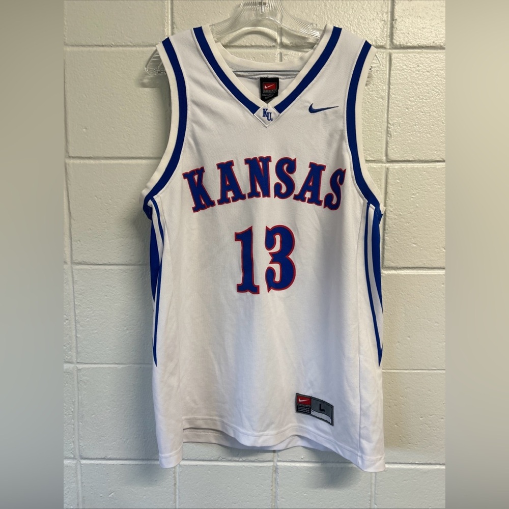 Nike Team Kansas University Basketball Jersey Size Large - Number 13